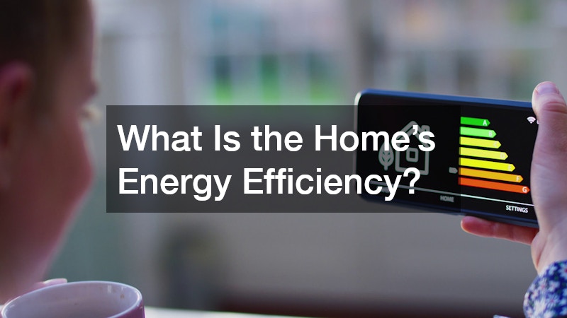 looking at the home's energy efficiency rating